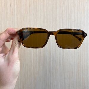 Ray-Ban RAIMOND Oversized Rectangle Tortoise Sunglasses